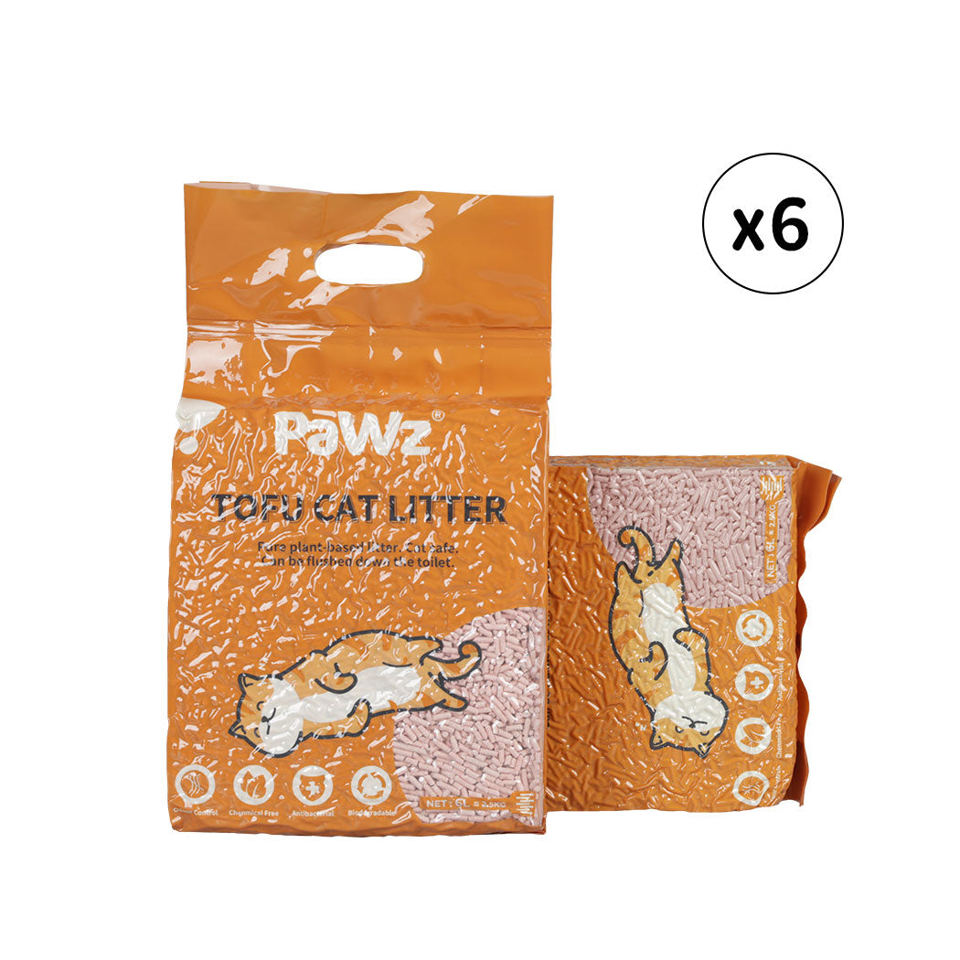 PaWz 2.5kg Tofu Cat Litter Clumping Peach-1973193681456467968