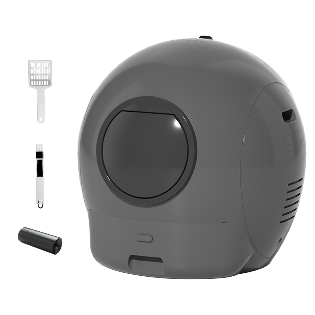 Pawz Automatic Cat Litter Box Large Self-Cleaning Grey-1973193538384564232