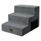 Pawz 3 Steps Pet Stairs Dog Ramp High Density Foam Grey-1973194194403069960