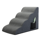 Pawz 4 Steps Pet Stairs Dog Ramp High Density Foam Grey-1973193549600133128