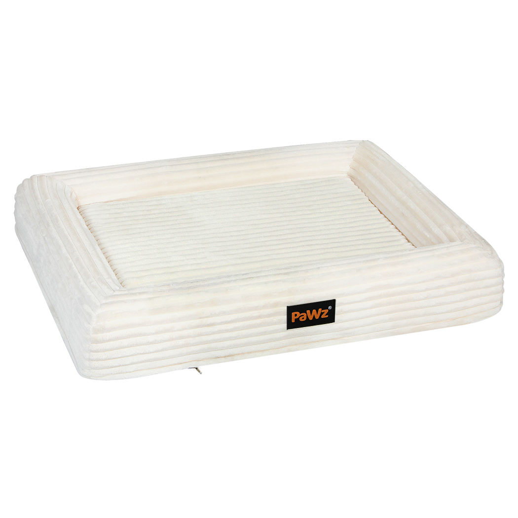 Pawz XXL Size Orthopedic Dog Bed with Corduroy Removable Cover Waterproof Washable Beige-1975420347981369352