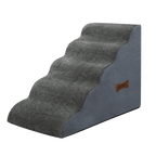Pawz 5 Steps Pet Stairs Dog Ramp High Density Foam Grey-1973193539949039624