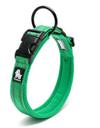 True Love Heavy Duty Reflective Dog Collar - Green, S-1962324885804027904