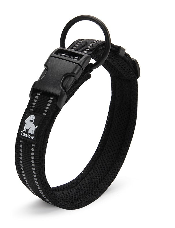 True Love Heavy Duty Reflective Dog Collar - Black, 3XL-1962324875452485632