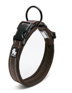 True Love Heavy Duty Reflective Dog Collar - Brown, S-1962324887087484928