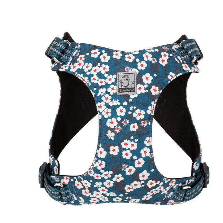 True Love Floral Doggy Harness - Blue, 3XS-1831155623664947203