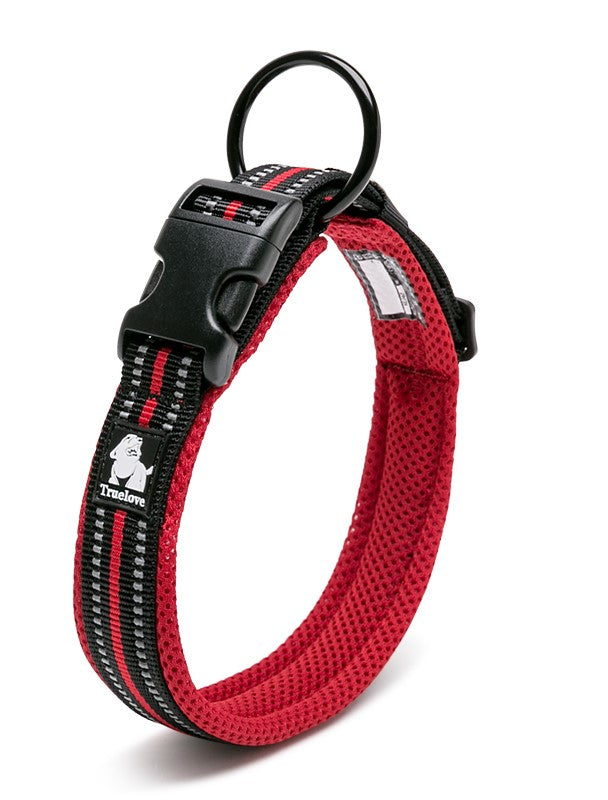 True Love Heavy Duty Reflective Dog Collar - Red, 2XS-1962324889591484416