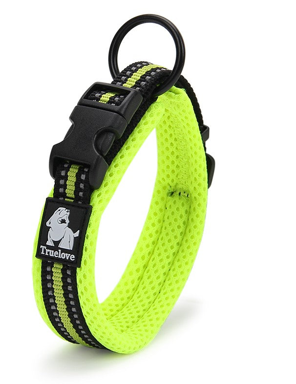 True Love Heavy Duty Reflective Dog Collar - Yellow, 2XL-1962324878786957312