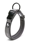True Love Heavy Duty Reflective Dog Collar - Grey, XL-1962324884969361408