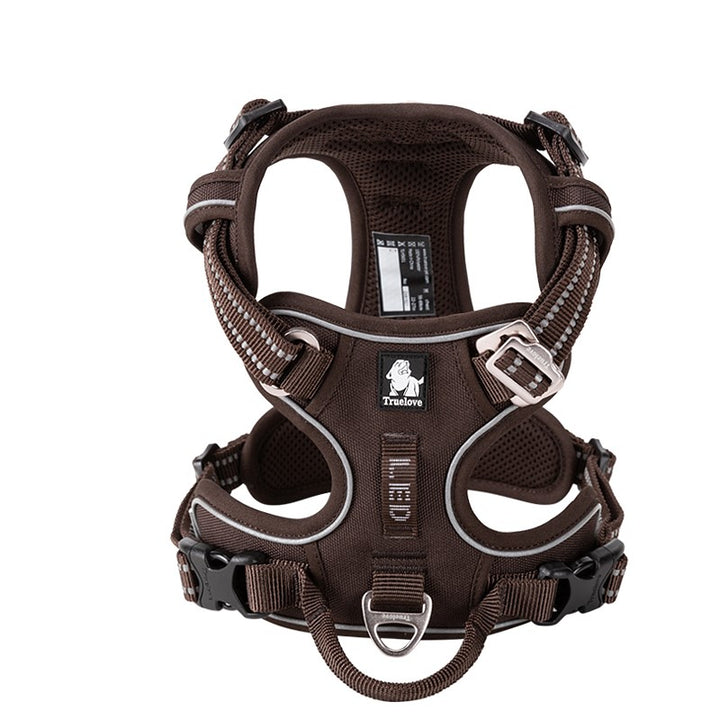True Love No Pull Explosion Proof Dog Harness - Brown, L-1831155633269903361