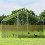 Pawz 200x300x194cm Large Metal Walk-in Chicken Coop Cage-1973193526204305414