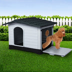PaWz Dog Kennel Outdoor Indoor Plastic L Grey-1973193644752113670