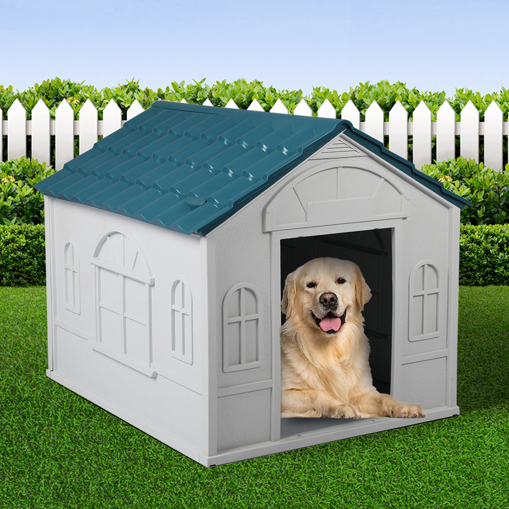PaWz Dog Kennel Outdoor Indoor Pet Plastic L Blue-1973193644940857350