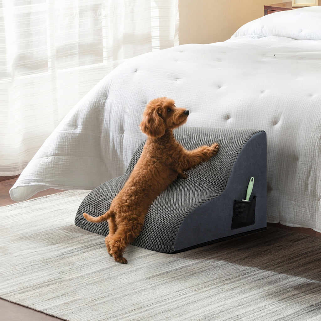 Pawz 2 Steps Pet Stairs Dog Ramp High Density Foam Grey-1973193549214257158