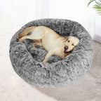 PaWz Pet Bed Cat Dog Donut Nest Calming L Charcoal Large-1973193628776009734