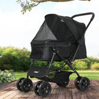 PaWz Pet Stroller Dog Cat Carrier Foldable Black-1973193719184232454