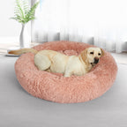 PaWz Pet Bed Cat Dog Donut Nest Calming L Pink Large-1973193903440007174