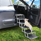 PaWz 6 Steps Dog Ramp Adjustable Height Black-1973193664230461446