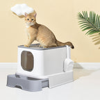 PaWz Cat Litter Box Fully Enclosed Kitty Grey-1975420444567801862