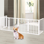 PaWz Wooden Pet Gate Dog Fence Safety White 100 Pack-1973193643762257926
