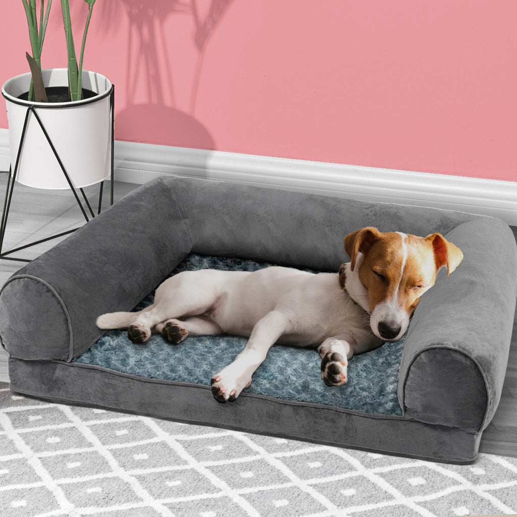 PaWz Pet Bed Sofa Dog Beds Bedding Soft M Grey Medium-1973193626750160902