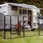 PaWz 8 Panel Pet Dog Playpen Puppy Exercise Black 24 inch-1975420507511721990