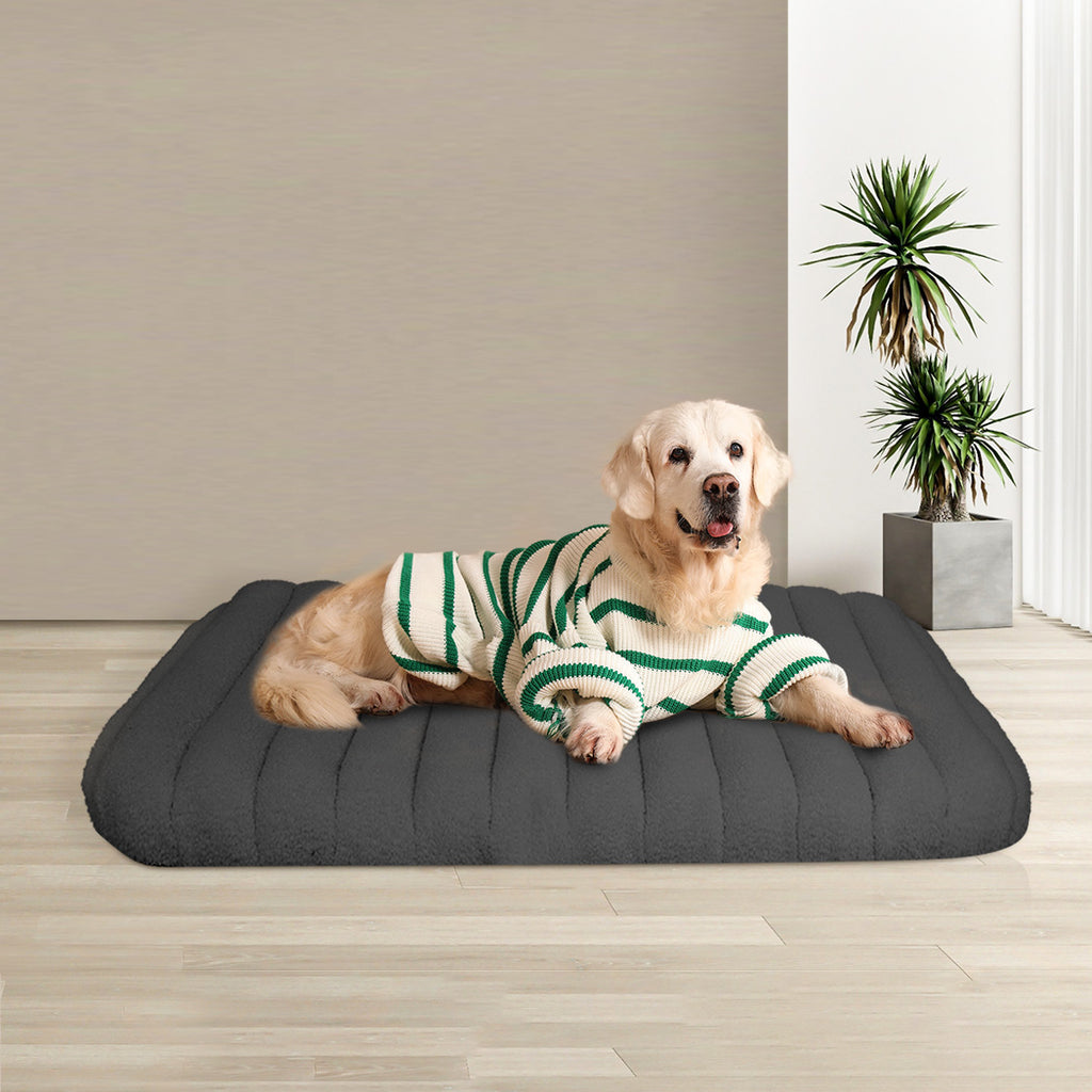 Pawz XL Size Orthopedic Dog Bed with Sherpa Plush Removable Cover in Grey-1973193542683725830