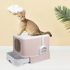 PaWz Cat Litter Box Fully Enclosed Kitty Coffee-1975420444379058182