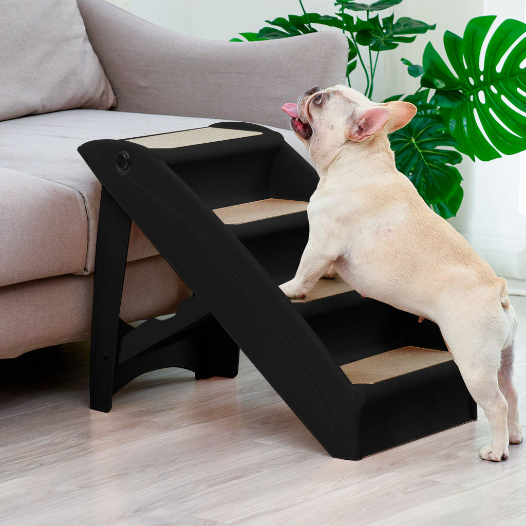 PaWz Pet Ramp Indoor Dog Steps Stair Black-1973193625609310214