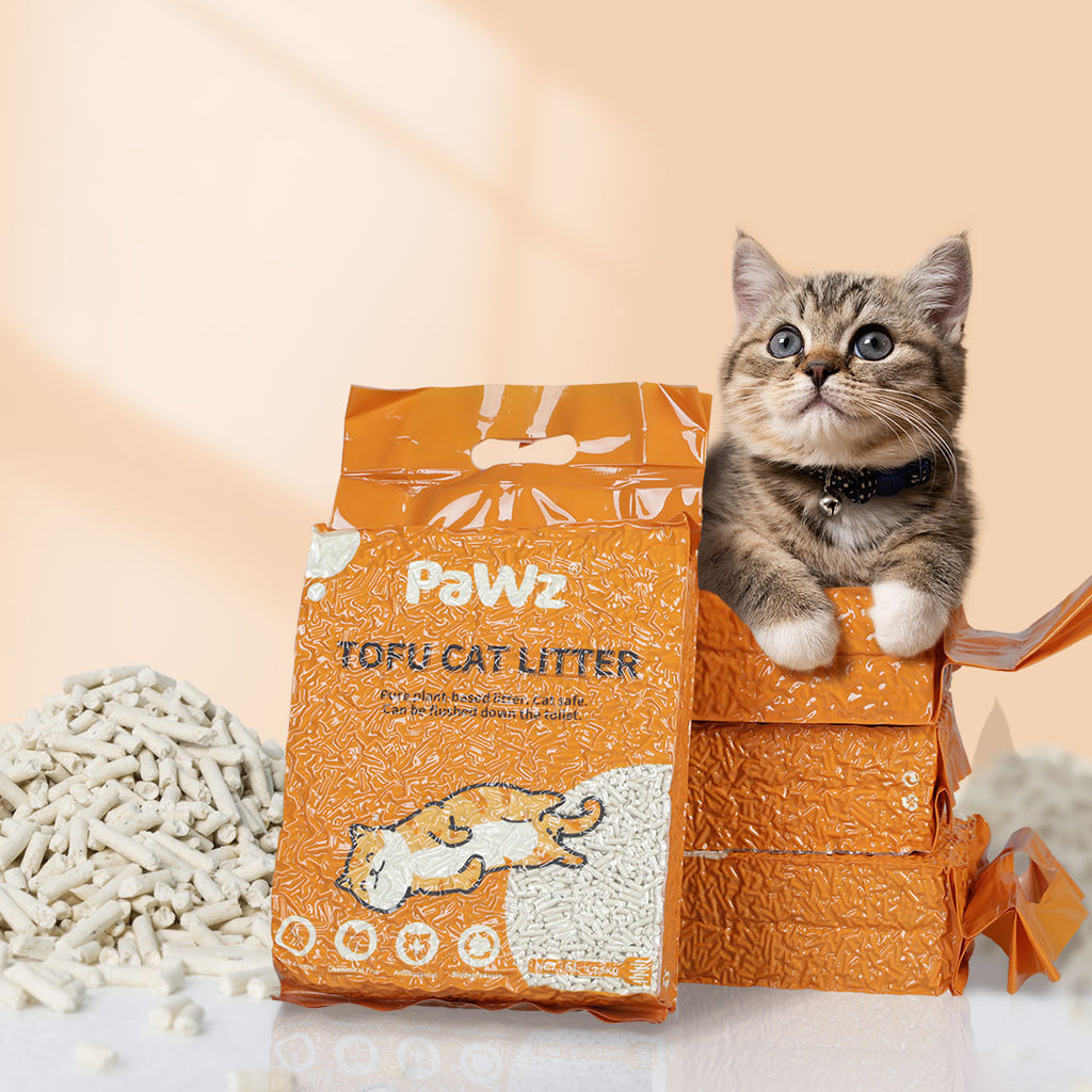 PaWz 2.5kg Tofu Cat Litter Clumping Natural x12-1973193453944836103