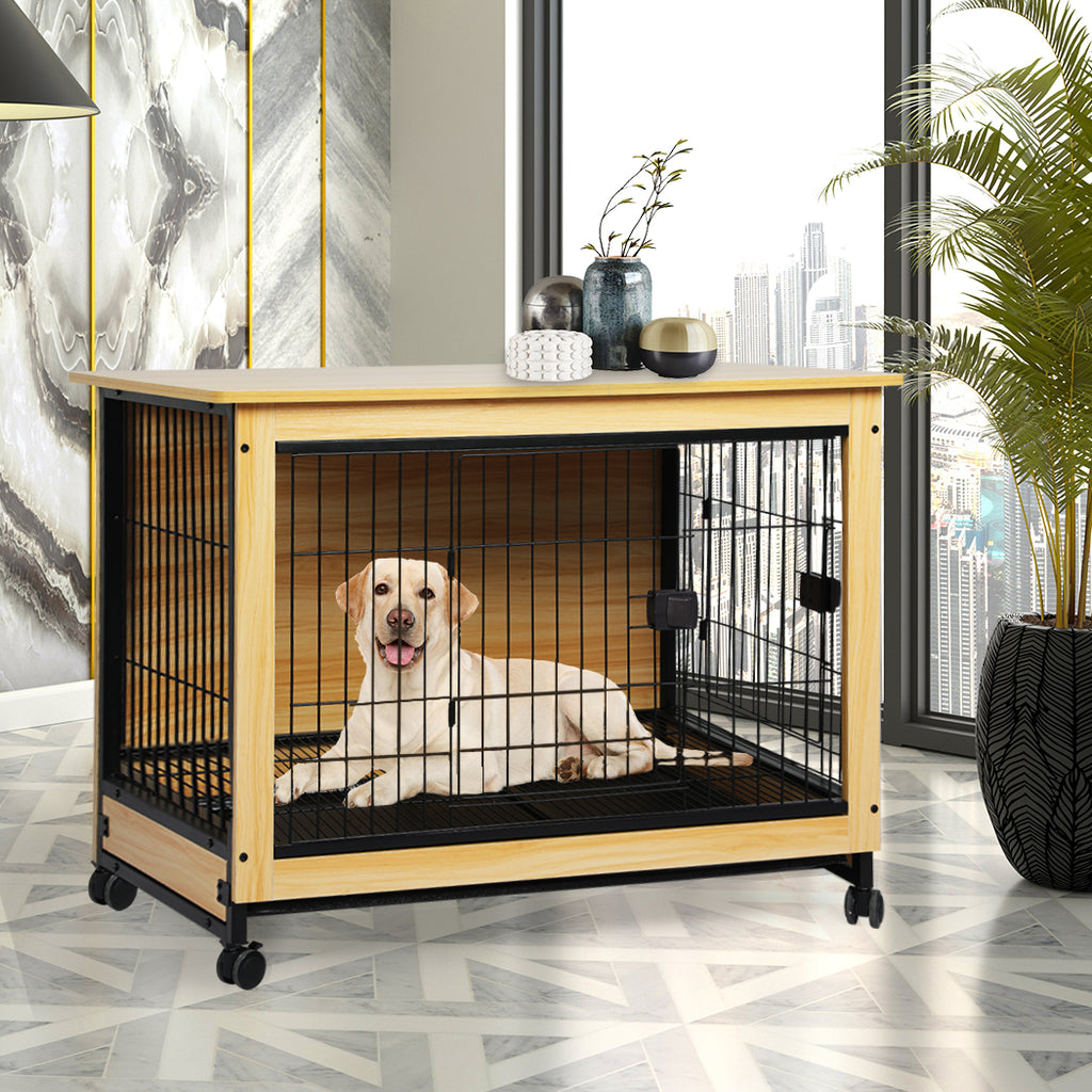 PaWz Wooden Wire Dog Kennel Side End XL X-Large-1973193672904282119
