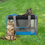 Pawz 3 in 1 Pet Soft Crate Dog Cat Carrier M Size Blue-1975420341031407623