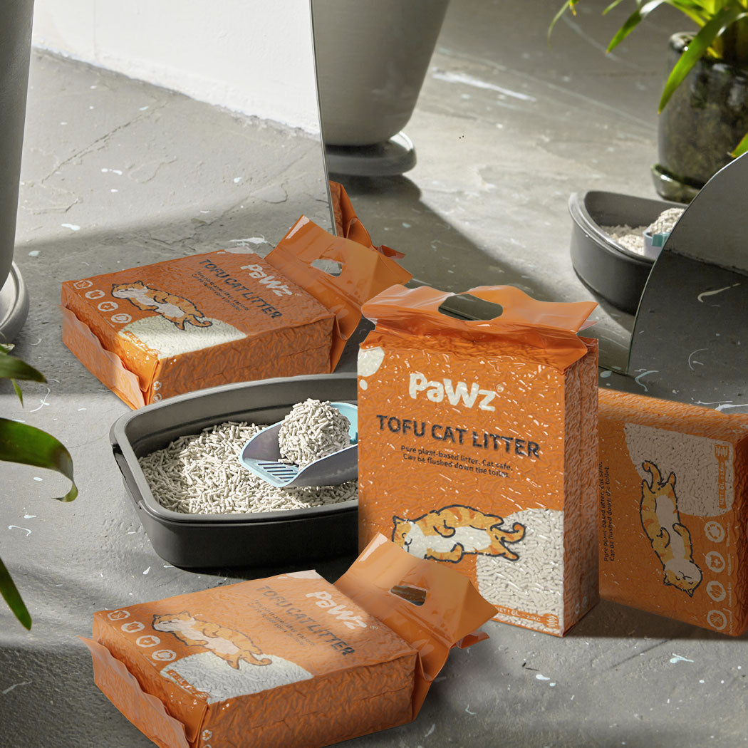 PaWz 2.5kg Tofu Cat Litter Clumping Natural x12-1973193453944836102
