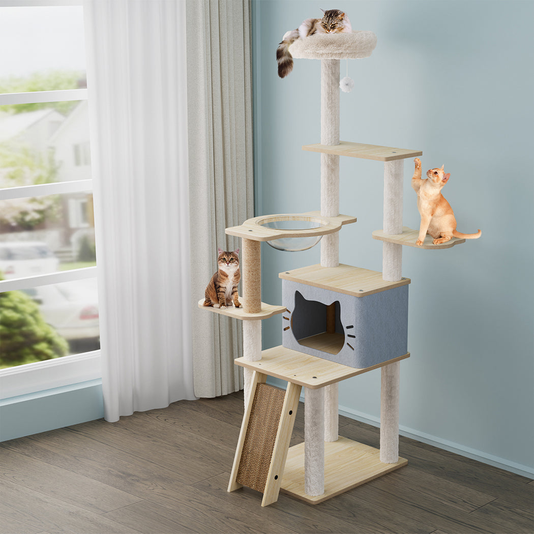 Pawz Cat Tree Tower Large Scratcher Condo House 160cm-1973193540561408007