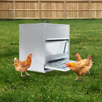 PaWz 10KG Auto Chicken Feeder Dispenser Galvanised Steel-1973193513172602887