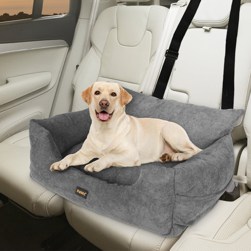 PaWz Pet Car Booster Seat Dog Protector L Grey Large-1973193673457930246