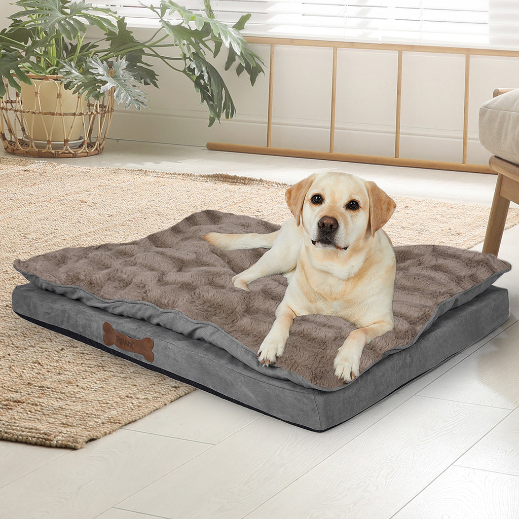PaWz Dog Calming Bed Pet Cat Removable L Khaki Large-1973193640616529927