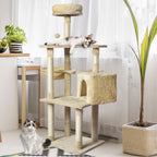 PaWz Cat Tree Toy Scratching Post Scratcher Beige-1973193908578029575