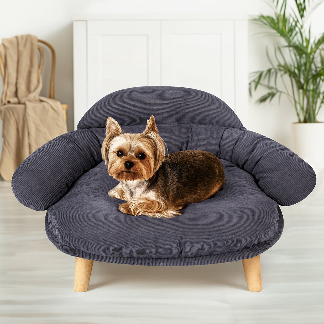 Pawz Elevated Pet Dog Cat Sofa Bed Couch XL Size Grey-1973193512375685127