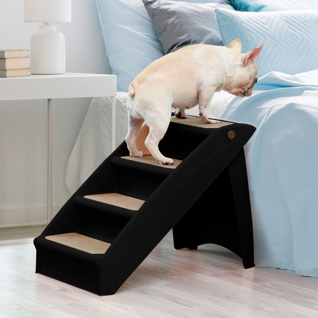 PaWz Pet Ramp Indoor Dog Steps Stair Black-1973193625609310215