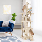 PaWz Cat Tree Scratching Post Scratcher Beige-1975420471109357575