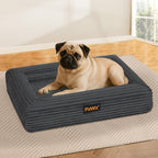 Pawz M Size Orthopedic Dog Bed with Corduroy Removable Cover Waterproof Washable Grey-1973193547645587463