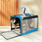 Pawz 3 in 1 Pet Soft Crate Dog Cat Carrier L Size Blue-1973193524660801543