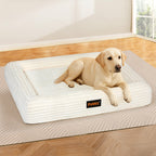 Pawz XL Size Orthopedic Dog Bed with Corduroy Removable Cover Waterproof Washable Beige-1975420347792625671