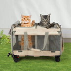 Pawz Pet Carrier 4 Wheel Portable Rolling Foldable-1973193525826818055