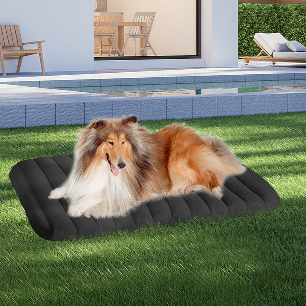 Pawz L Size Orthopedic Dog Bed with Sherpa Plush Removable Cover in Grey-1975420344734978055