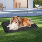 Pawz L Size Orthopedic Dog Bed with Sherpa Plush Removable Cover in Grey-1975420344734978055