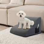 Pawz 2 Steps Pet Stairs Dog Ramp High Density Foam Grey-1973193549214257159