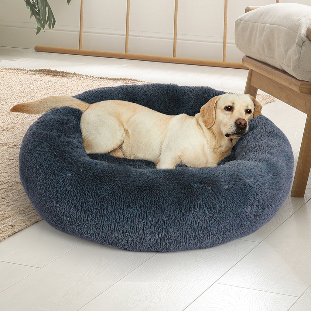 PaWz Pet Bed Cat Dog Donut Nest Calming XXXL Dark Grey XXX-Large-1973193906489266183