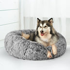 PaWz Pet Bed Cat Dog Donut Nest Calming XXL Charcoal XX-Large-1973193634211827719